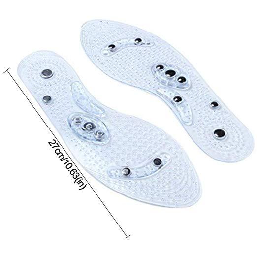 Massaging Insoles,Acupressure Magnetic Massage Foot Therapy Reflexology Pain Relief Shoe Insoles Washable and Cutable