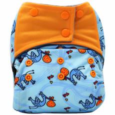 AIO Cloth Diapers Nappy Bulit Reusable Washable Reusable AIO Sewn with Grey polar fleece cloth Inserts Overnight Diapers for boys and girls