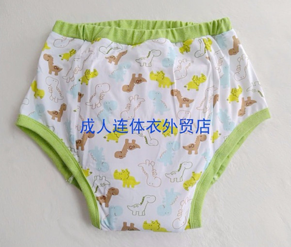 Printed big green dinosaur Training Pant/ abdl Cloth Diaper /Adult Baby Diaper Lover/Underpants