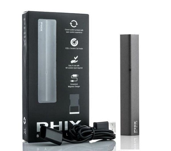 Hotest!Phix Starter Kit Ceramic core With 280mAh Battery And 1.5ml Pods Usb Charger No Leaking Version is Vape Pen Style Ecigs