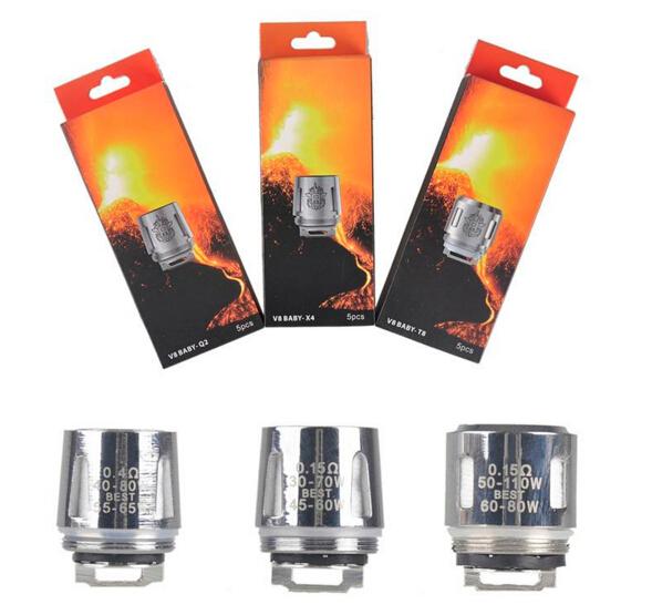 Hot!TFV8 BABY coil TFV8 baby Beast Tank m2 Coils Head V8 Baby-T8 0.15ohm X4 0.15ohm Q2 0.4ohm Core