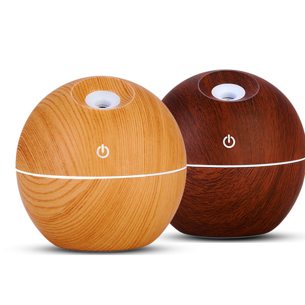 Hot USB Wood Grain Essential Oil Diffuser 130ml Ultrasonic Humidifier Household Aroma Diffuser Aromatherapy Mist Maker with LED