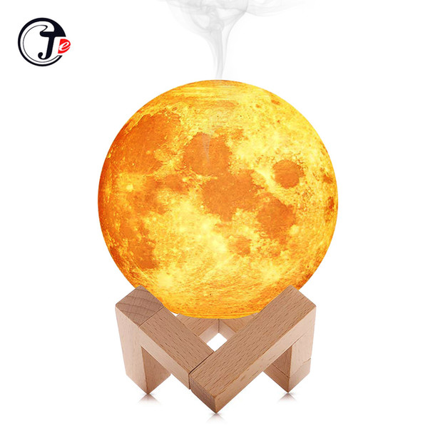 New 880ML Air Humidifier 3D Moon Lamp Light Diffuser Aroma Essential Oil USB Ultrasonic Humidificador Night Cool Mist Purifier