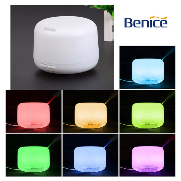 7 Colors Changable LED Light Essential Oil Aroma DUltrasonic Home Aroma Humidifier Air Diffuser Purifier Lonizer Atomizer(Color:White)