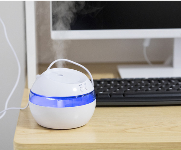 Mini USB Ultrasonic Humidifier Aroma Diffuser Essential Oil Diffuser Aromatherapy mist maker with Blue LED Light DHL Free shipping