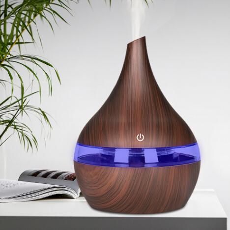 300ml USB Electric Aroma Air Diffuser Wood Ultrasonic Air Humidifier Essential Oil Aromatherapy Cool Mist Maker For Home