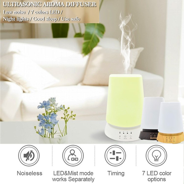 Brand New Columnar Multifunction 350 Ultrasonic Air Humidifier Essential Oil Diffuser 7 LED Color Changing Night Light Mist Maker