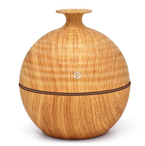 USB Evaporative Humidifie 130ml Aroma Diffuser Essential Oil Diffuser Aromatherapy mist maker with 7 color LED Light Wood grain