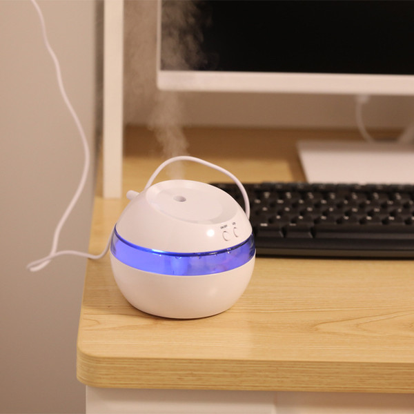 290ml USB Ultrasonic Humidifier Aroma Diffuser Essential Oil Diffuser Aromatherapy mist maker with Blue LED Light Free shipping