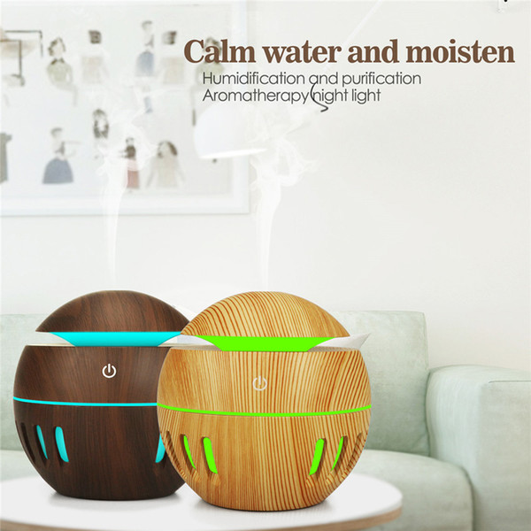 USB Ultrasonic Aroma Humidifier Aromatherapy 130ML Mini Portable Hollow Mist Maker 7 Colors LED Changing Diffuser All Country Useable