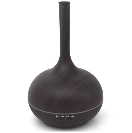 Hot Sell 400 ML Ultrasonic Timing Air Humidifier Led Multi-Function Wood Grain Aromatherapy Light Oil Diffuser