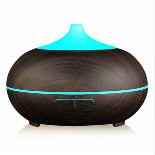 300ml Aroma Essential Oil Diffuser Wood Grain Ultrasonic Cool Mist Humidifier for Office Home Bedroom Living Room