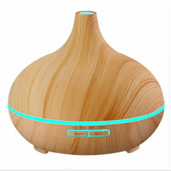 300ml Essential Oil Diffuser Wood Grain Ultrasonic Aroma Cool Mist Humidifier for Office Bedroom Baby Room Study Yoga Spa