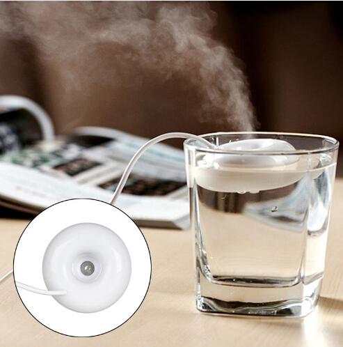 Mini Portable Air Humidifier USB Float Water Donuts Humidifier Home Desktop Humidifier Mist Maker Mini Moisture Fogger Office