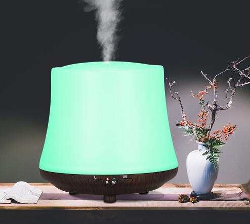 Black Electric Aromatherapy Ultrasonic Air Humidifier Essential Oil Smoke Diffuser Two-Color Lamp Portable Car Humidifier Free Shipping