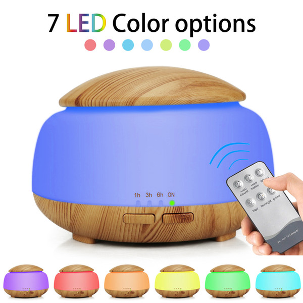 Air Ultrasonic Humidifier Aroma Essential Oil Diffuser wood grain Humidifier With LED Night Lights Home Decoration Health Care GGA1855