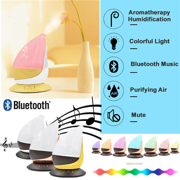 Brand New 350ml 7 LED Ultrasonic Essential Oil Diffuser Air Humidifier Bluetooth Audio Music Colorful Light Remote Control Purifying Air