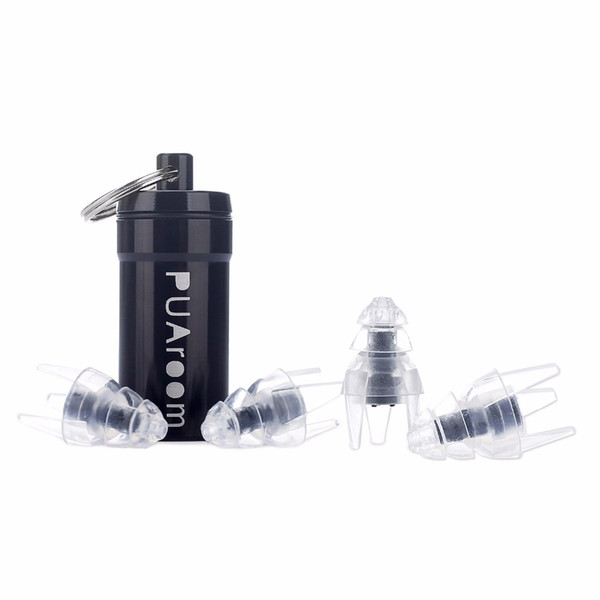 PUAroom 2 Pairs Silicone Sleeping Ear Plugs Noise Reduction Reusable Hearing Protection 45dB Noise Canceling2 pairs