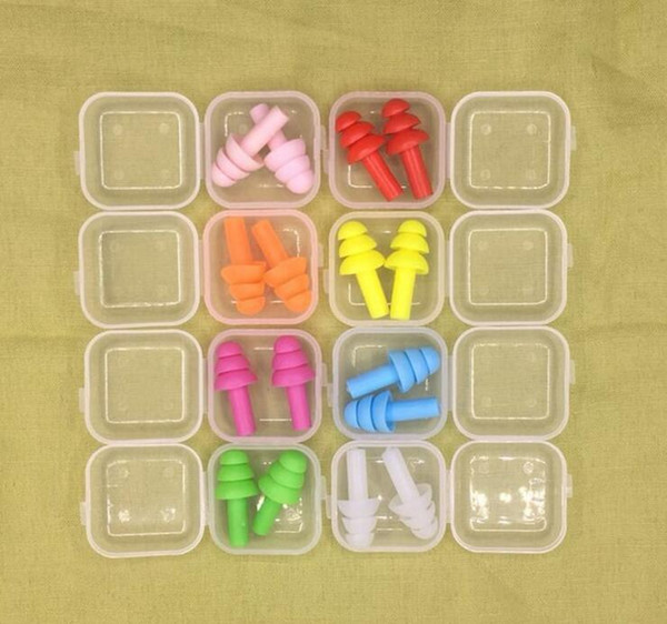 1000pairs Silicone Earplugs Swimmers Soft and Flexible Ear Plugs for travelling & sleeping reduce noise Ear plug 8 colors