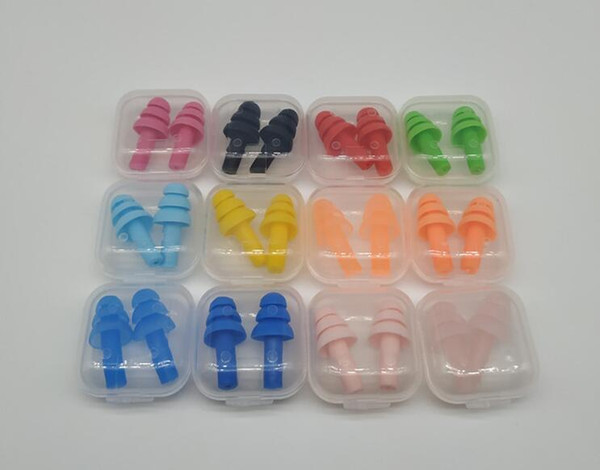 Silicone Earplugs Swimmers Soft and Flexible Ear Plugs for travelling & sleeping reduce noise Ear plug 8 colors