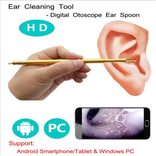 3-in-1 Ear Cleaning tool Digital vision ear spoon ear wax removal tool Endoscope With Mini Camera free shipping