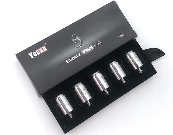 Hot!Yocan Replacement Coils For Yocan Evolve Evolve Plus Wax Vape Pen QDC Quartz Dual Coil Fit for Evolve plus Kit