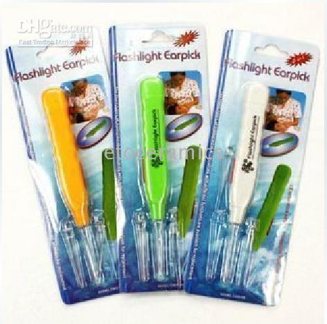 100pcs/Lots LED Light Ear Wax Remover Ear Wax Cleaning Tool Earpick