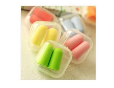 2Free Shipping bullet shape Foam Sponge Earplug Ear Plug Keeper Protector Travel Sleep Noise Reducer #71166