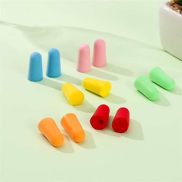 Factory Price! New Sale Foam Sponge Earplugs Great for travelling & sleeping reduce noise Ear plug randomly color