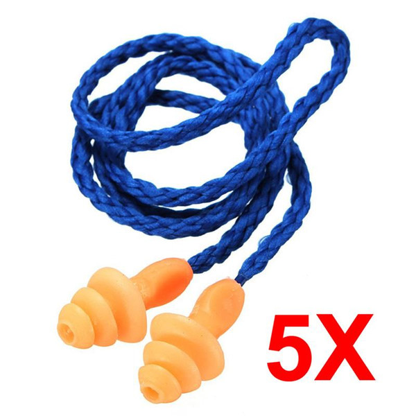 5PCS Authentic Soft Silicone Corded Ear Plugs Noise Reduction Christmas Tree Earplugs Protective Earmuffs HB88