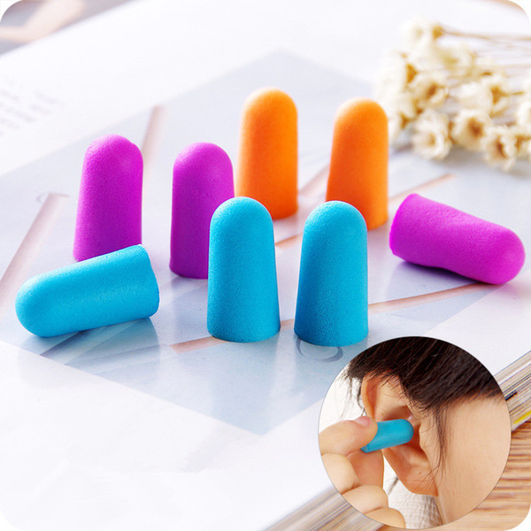 Bag pack Soft Orange Foam Ear Plugs Tapered Travel Sleep Noise Prevention Earplugs Noise Reduction For Travel Sleeping Free shipping