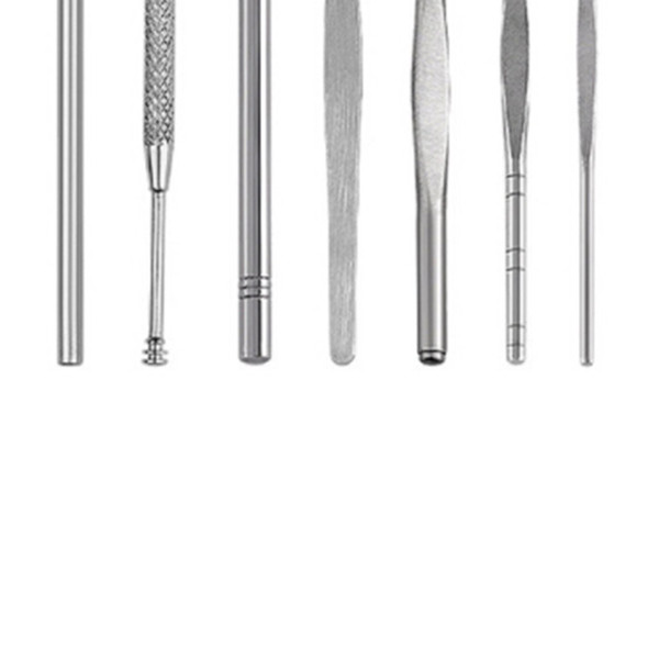 7pcs/set Ear Wax Pickers Cleaner Stainless Steel Earpick Wax Remover Curette Ear Pick Cleaner Ear Cleaner Spoon Epiwax