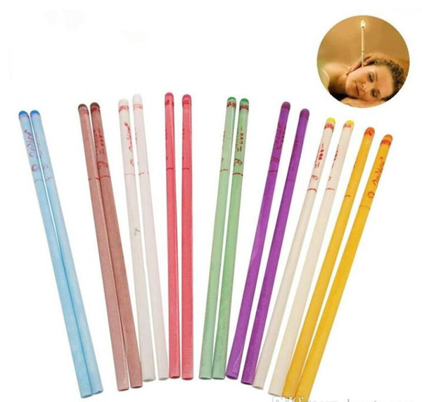 100X Natural Ear Candle Pure Bee Wax Thermo Auricular Therapy Straight Style Indiana Fragrance Candling Cylinder For Ear Care free ship