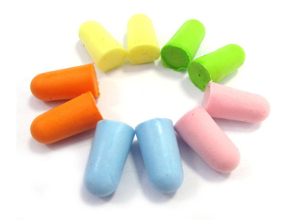 600Pairs/lot Fast Shipping Hot sale Soft Sponge Ear Plugs Tapered Travel Sleep Noise Prevention Earplugs