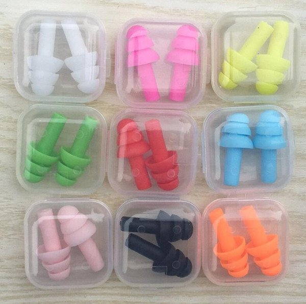 Silicone Earplugs Swimmers Soft and Flexible Ear Plugs for travelling & sleeping reduce noise Ear plug 12 colors