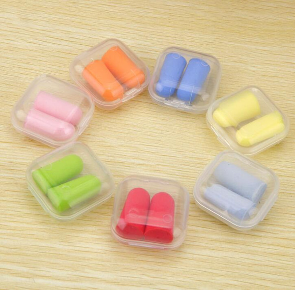 Bullet shape Foam Sponge Earplug Ear Plug Keeper Protector Travel Sleep Noise Reduce with retail box free shipping