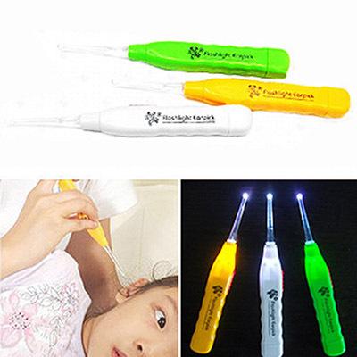 Wholesale-1 pcs Ear Wax Remove LED  EarPick Cleaner Tool Curette Electric ear cleaner cleaning device dig ear massage saq