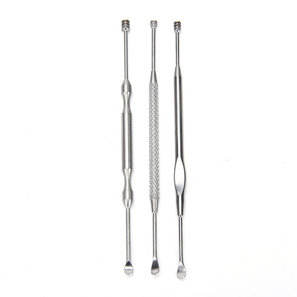 3Pcs/set Ear Care Supply 2in1 Stainless Steel Ear Pick Wax Cleaner Earpick Curette Remover Earwax Removal Cleaner Tool