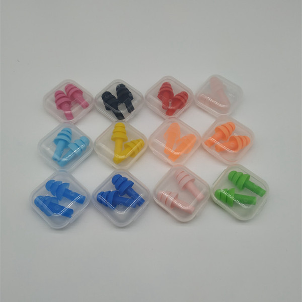 Silicone Earplugs Swimmers Soft Flexible Ear Plugs For Travelling Sleeping Reduce Noise Ear Plug 2pcs/set RRA1096