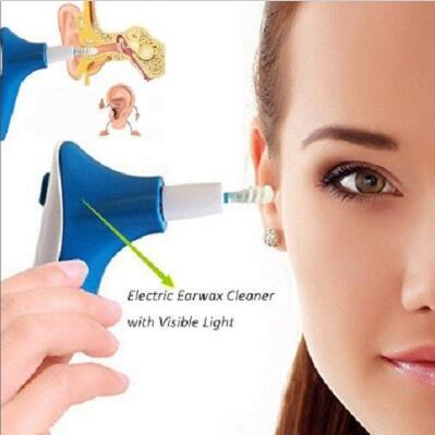 Earpick Visible Light Ear Wax Cleaner with Led Electric Spiral Suction Ear Care Supply CCA8692 120pcs