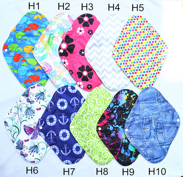 [Sigzagor]Heavy Flow Large L 12inch Reusable Washable Bamboo Cloth Pad, Menstrual Sanitary Maternity Mama Soft,20 Designs