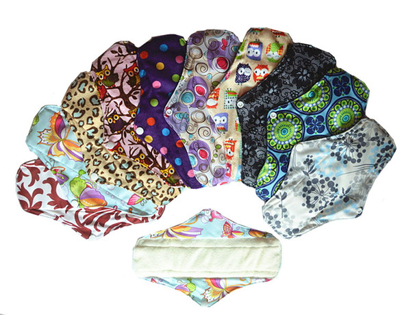 [Sigzagor]Bamboo Cloth Menstrual Sanitary Maternity Mama Pads, Reusable Washable 10in Regular/Light Flow,Medium, M 26 Choice