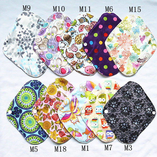 [Sigzagor]Panty Liner Small Reusable Washable BAMBOO Cloth Pad 8inch Cloth Menstrual Sanitary Maternity Mama Pad, 18 Choices