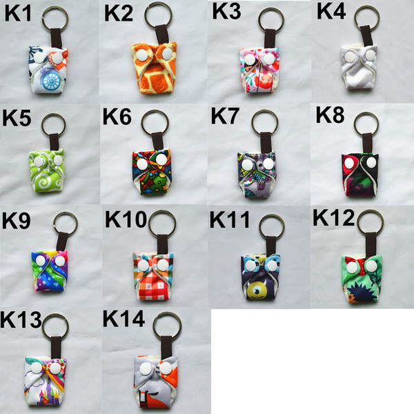 [Sigzagor]Cute Mini Tiny Cloth Diaper Keychains Key Chains,Adorable,Snap, Baby Shower Gift, Mama Gift Christmas Ornament
