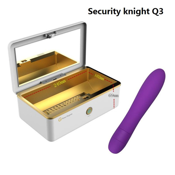 Rosa Rugosa Portable Security knight Q3 UV Light Plus Ozone Sterilization Box cleaning Vibrators Sex Toy for Woman CE/FCC/PSE/ROSH/SGS