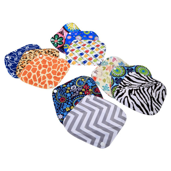 10 Patterns 20 x 18cm Women Feminine Hygiene Reusable Washable Panty Liner Bamboo Cloth Mama Menstrual Sanitary Nappy Towel Pad