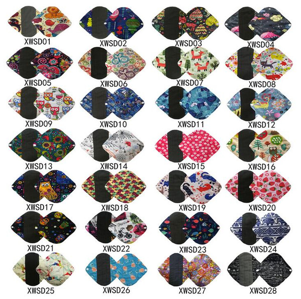 Tatyking 25 Styles Hot Sale Models Washable Aunt Towel Pad Bamboo Charcoal Sanitary Pad Physiological Period Aunt Towel Sanitary Napkin