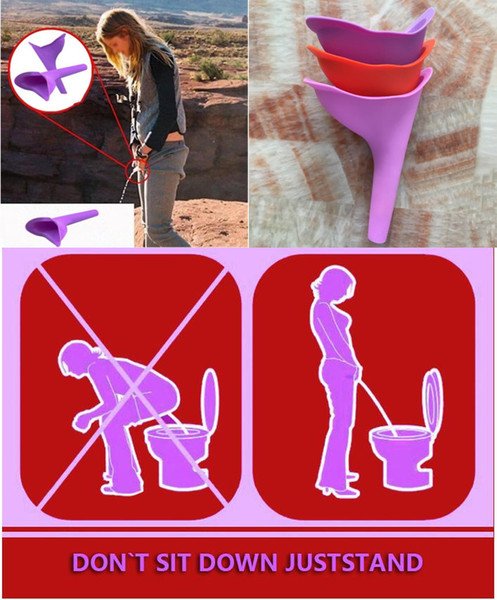 Fashion Vogue Camping Travelling Female Lady She Can Wee Urine Urinal Director Funnel with Soft 120pcs DHL FEDEX UPS SF fast shipping