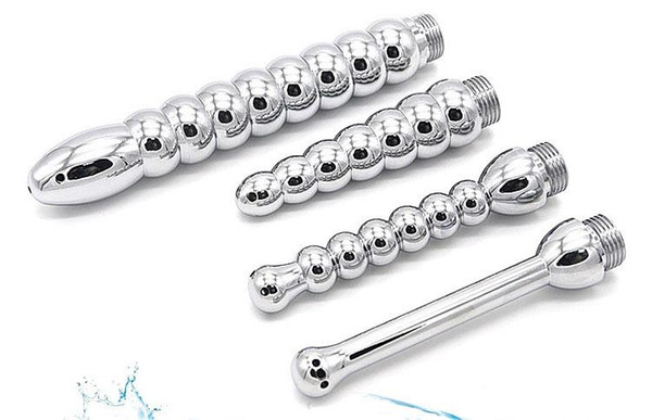 Stainless Steel Anal Vaginal Cleaner Wash Cleansing Enema Shower Head Bidet Faucet Sex Toys For Women Men Gay With 4 Styles Head