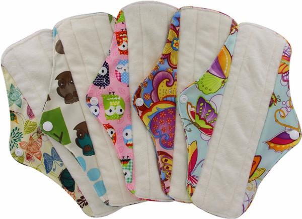 OhBabyKa Sanitary Pads S M L Bamboo Inner Washable Reusable Feminine Hygiene Menstrual Pads Sanitary Pads Lady Cloth Pad